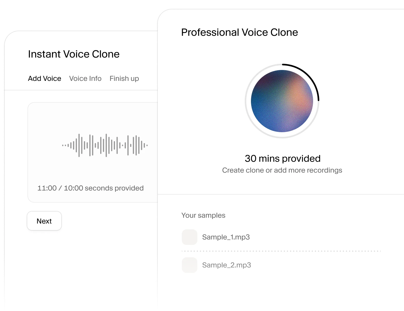 Voice Cloning UI cover displaying IVC & PVC UI