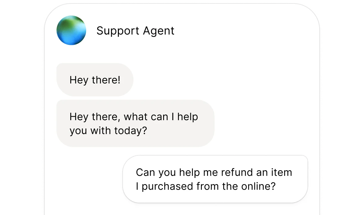 Agent chat Interface