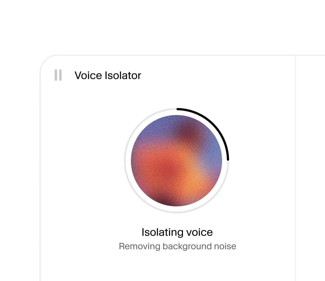 Isolating voice